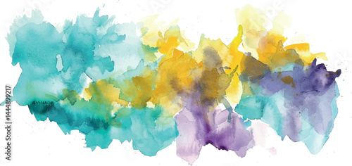Abstract watercolor background with splashes, pastel light colors	
