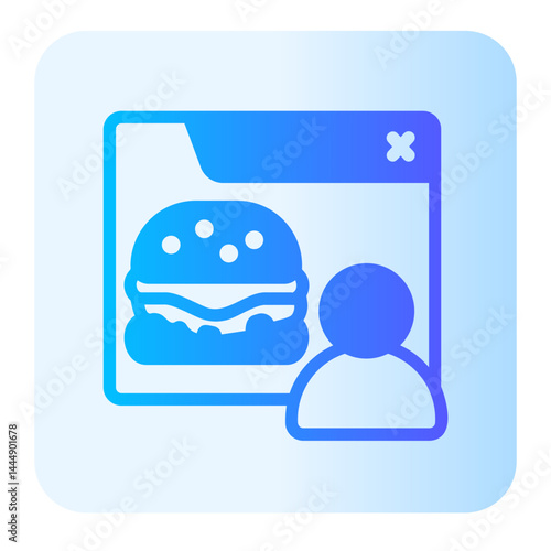 food blogger gradient icon