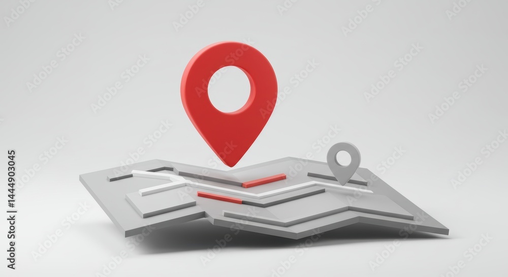 3D render, location pin icon, map marker symbol, abstract map background, navigation concept, destination visual 3D render, location pin icon, map marker symbol, abstract map background, navigation concept, destination visual