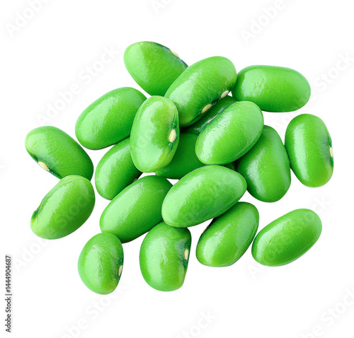 edamame beans - fresh green soybeans isolated