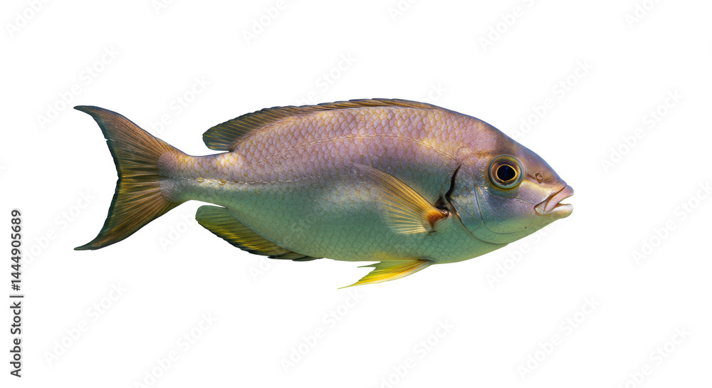 Naklejka premium Isolated Silver Bream Fish Close-Up
