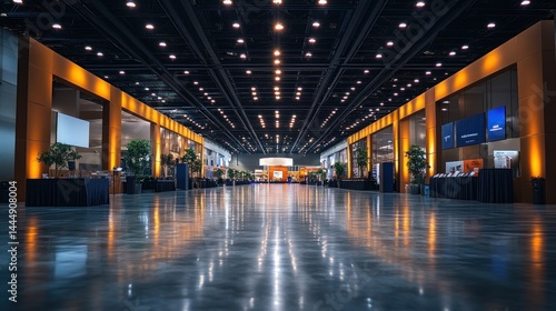 Spacious convention hall interior