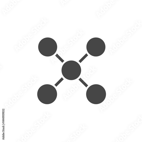 Network icon: The illustration captures a simple yet potent representation of a network, showcasing the interconnectedness of elements.