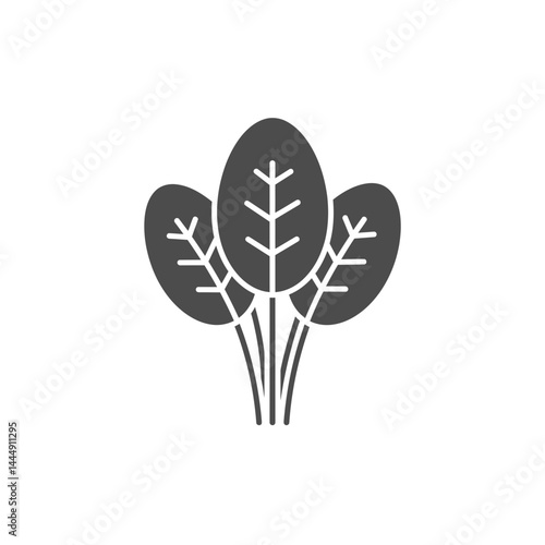 Vibrant Green Leaf Illustration: An illustration of fresh spinach leaves shows a testament to health, vitality, and the nourishment found in wholesome plant-based foods. 
