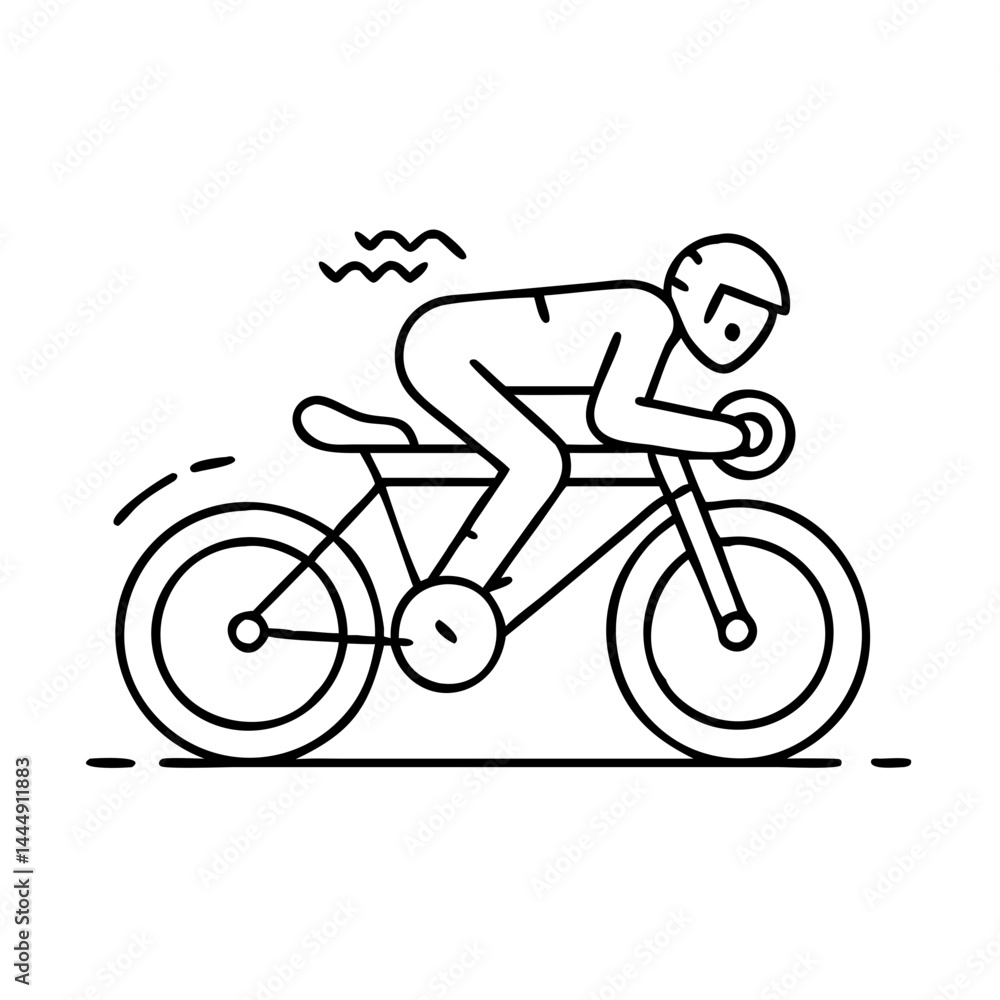 Naklejka premium racing bike icon, racing bike vector illustration-simple illustration of racing bike, perfect for racing bike logos and icons