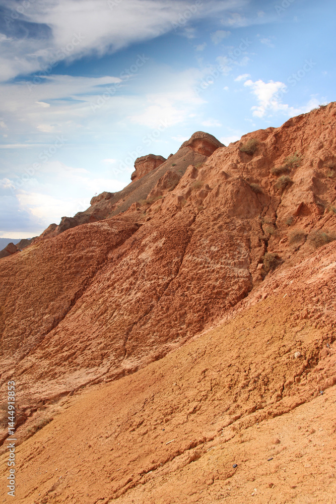 Fototapeta premium Scenery of Zhangye Danxia National Geopark (Rainbow Mountains) in Gansu, China