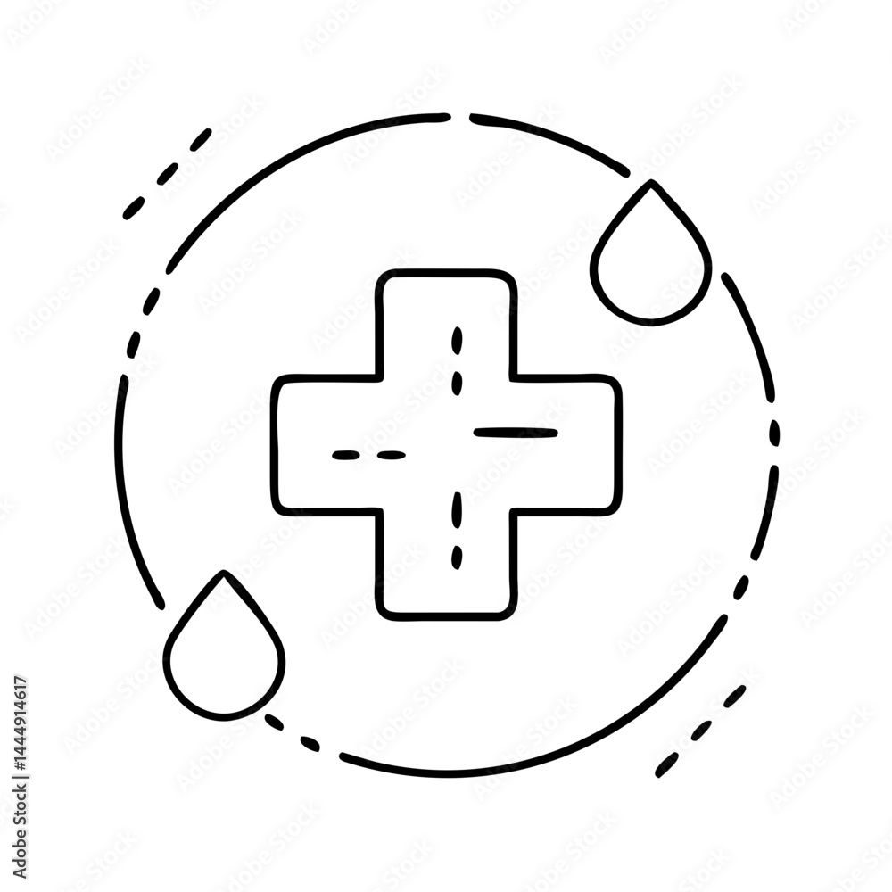 Obraz premium red cross icon icon, red cross icon vector illustration-simple illustration of red cross icon, perfect for red cross icon logos and icons