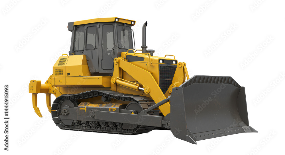 Fototapeta premium Isolated crawler dozer