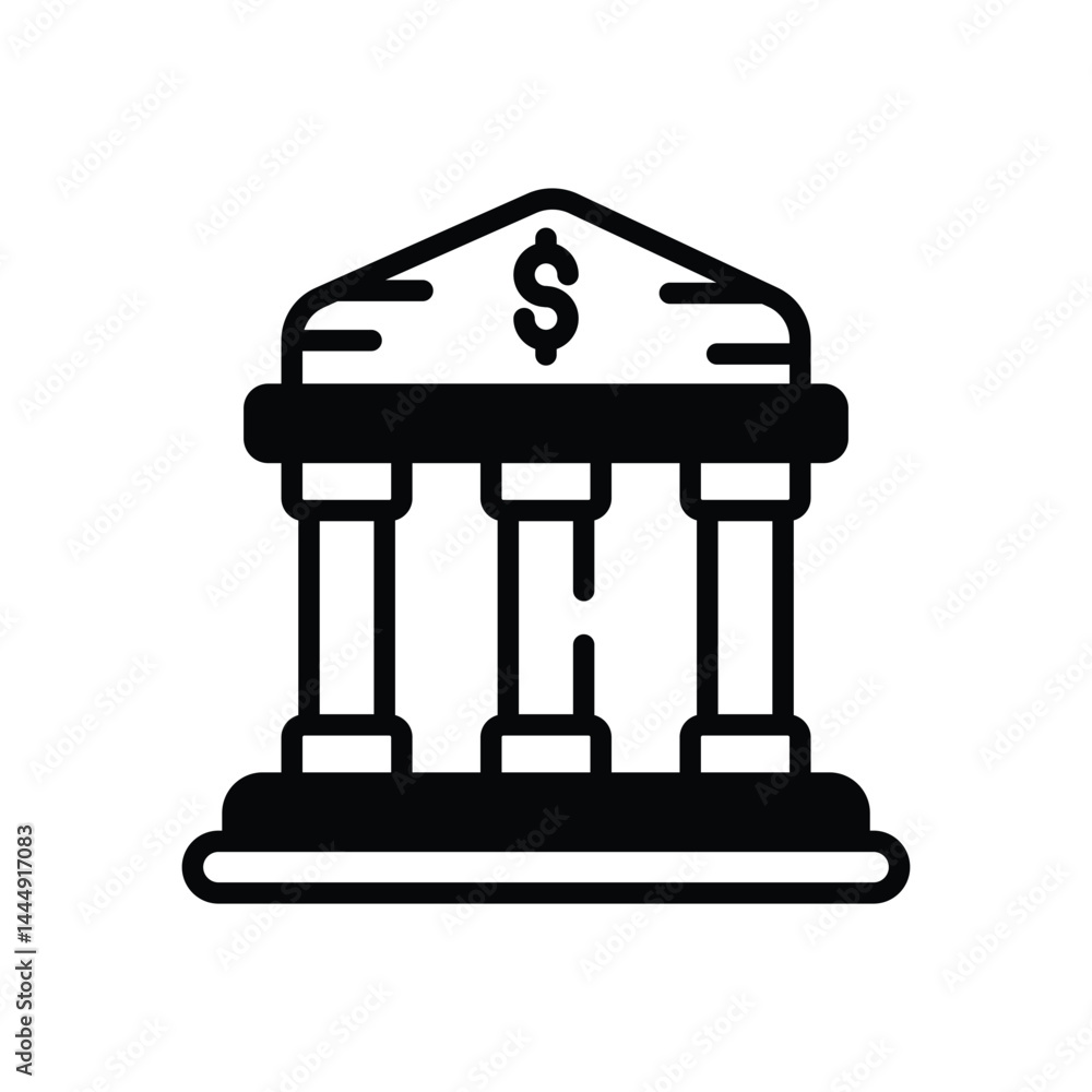 Bank Icon vector stock illustration Bank Icon vector stock illustration