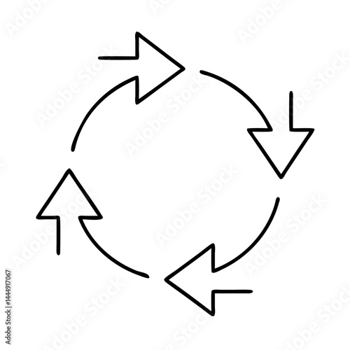 Free Download repeating rotation four arrows icon - GFXLoad