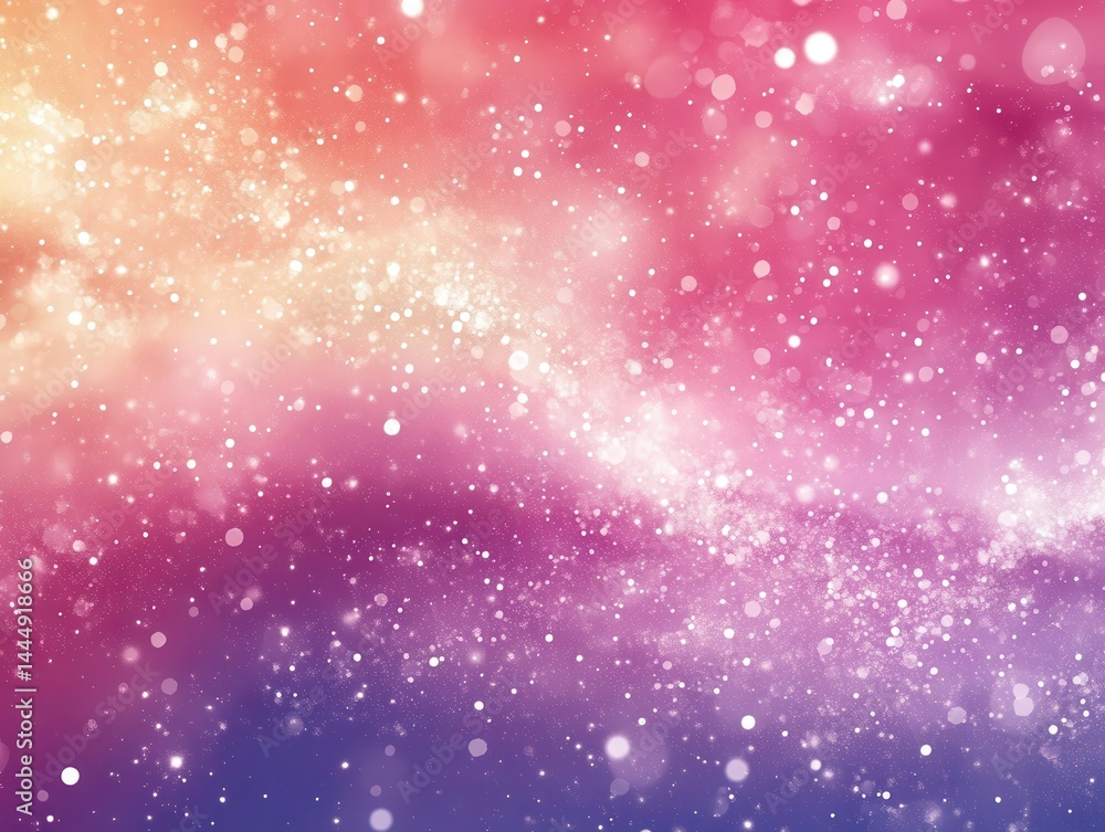 Fototapeta premium Vibrant Pink Purple Gradient Background With White Sparkles