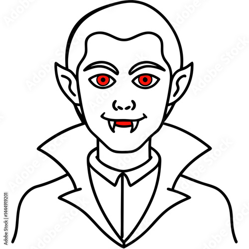 Vampire with blood-red eyes