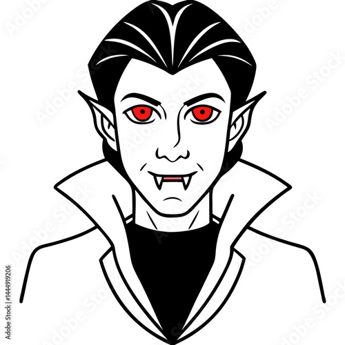Vampire with blood-red eyes