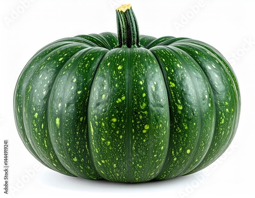 Green Speckled Pumpkin: A Vibrant Autumn Still Life