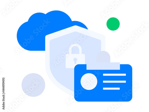 Business network security character flat vector concept operation hand drawn illustration
