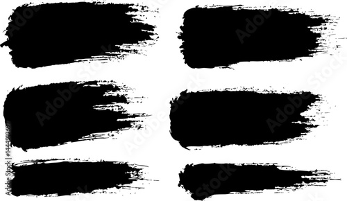 Set of vector paint brush stroke, ink splatter and artistic design elements. Dirty watercolor texture, box, frame, grunge background, splash or creative shape for social media. Abstract drawing