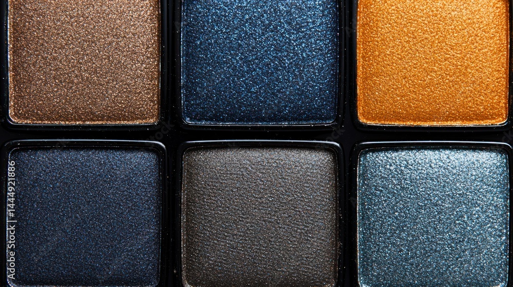 Fototapeta premium Close up view of a colorful eyeshadow palette product