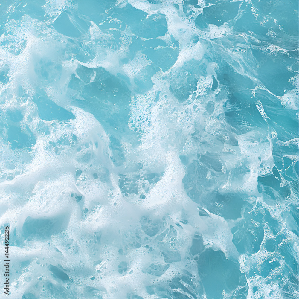 Obraz premium Waves crashing against shore tropical beach seascape photography bright environment aerial view serenity and calm