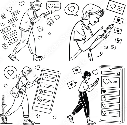 A funny cartoon illustration depicts a business man and woman working in the office, a humorous gag with comic book flair
