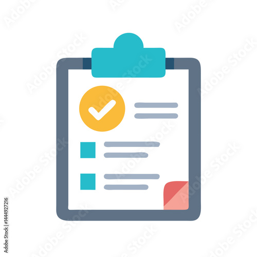 Task icon flat vector