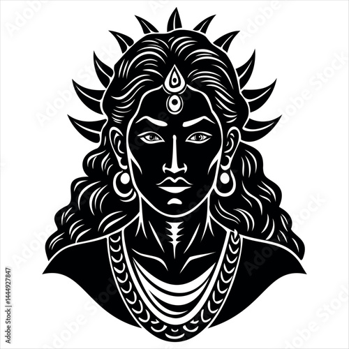Lord Shiva Silhouette Vector Image