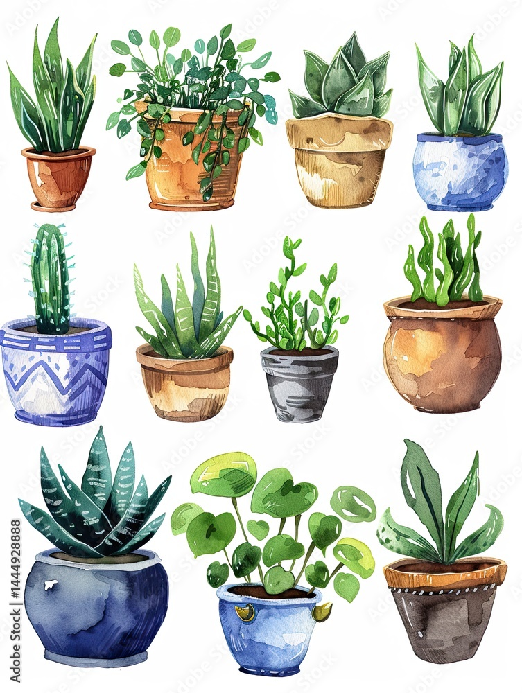 Fototapeta premium Green plants in pots. Flowerpot.
