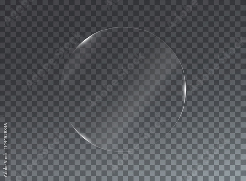 Transparent glass effect, realistic window mockups, mirror set, glass showcase on transparent background, vector png. Glass banner, acrylic smooth surface.	
