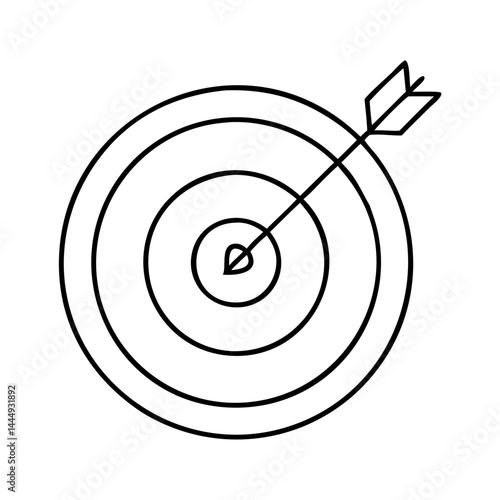 target bullseye with arrow icon, target bullseye with arrow vector illustration-simple illustration of target bullseye with arrow, perfect for target bullseye with arrow logos and icons