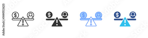 Equities Multi Style Icon Set Vector 