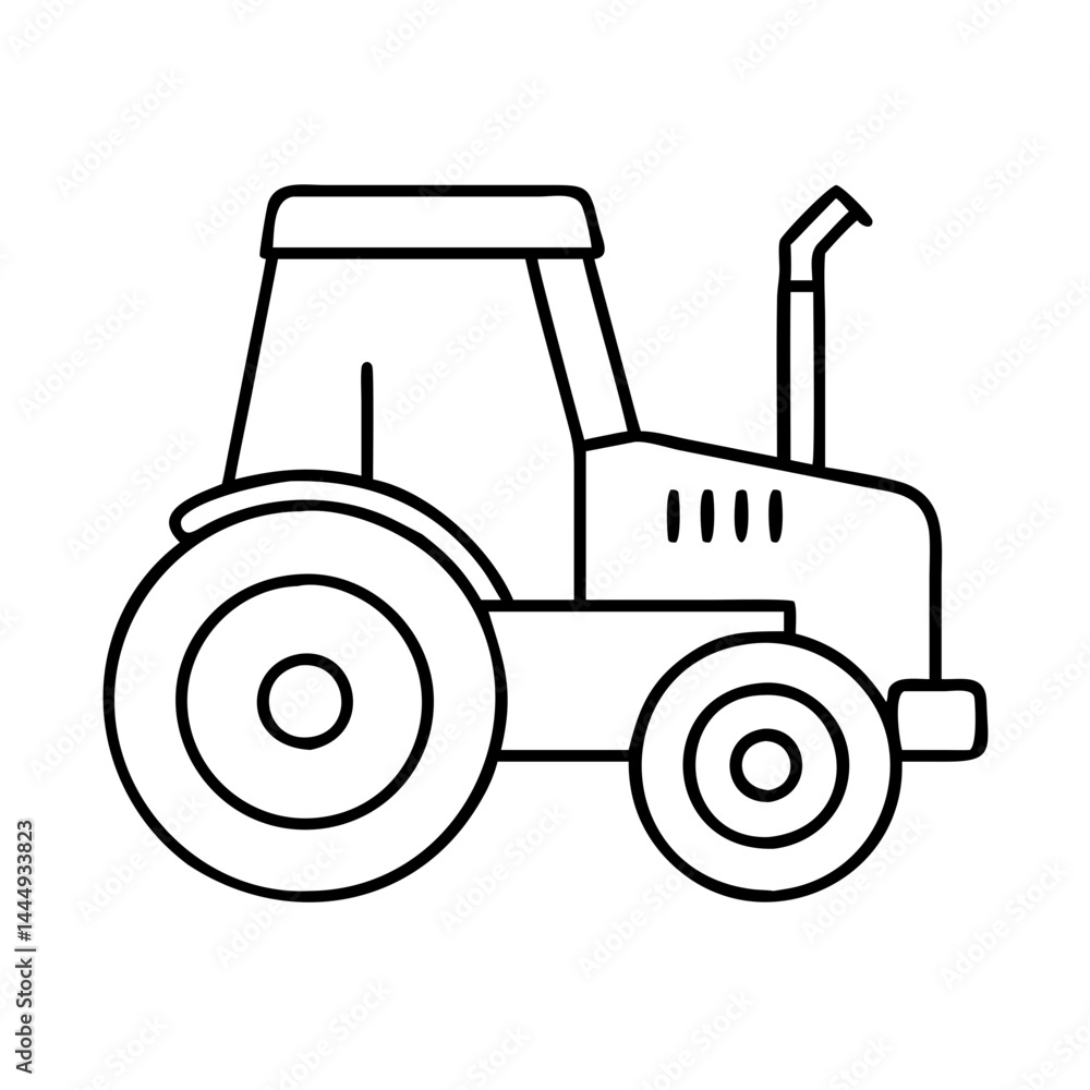 Fototapeta premium tractor icon, tractor vector illustration-simple illustration of tractor, perfect for tractor logos and icons