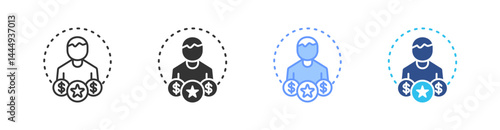 Skills Multi Style Icon Set Vector 