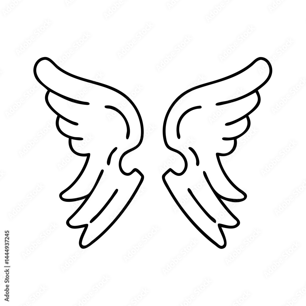Obraz premium wings icon icon, wings icon vector illustration-simple illustration of wings icon, perfect for wings icon logos and icons
