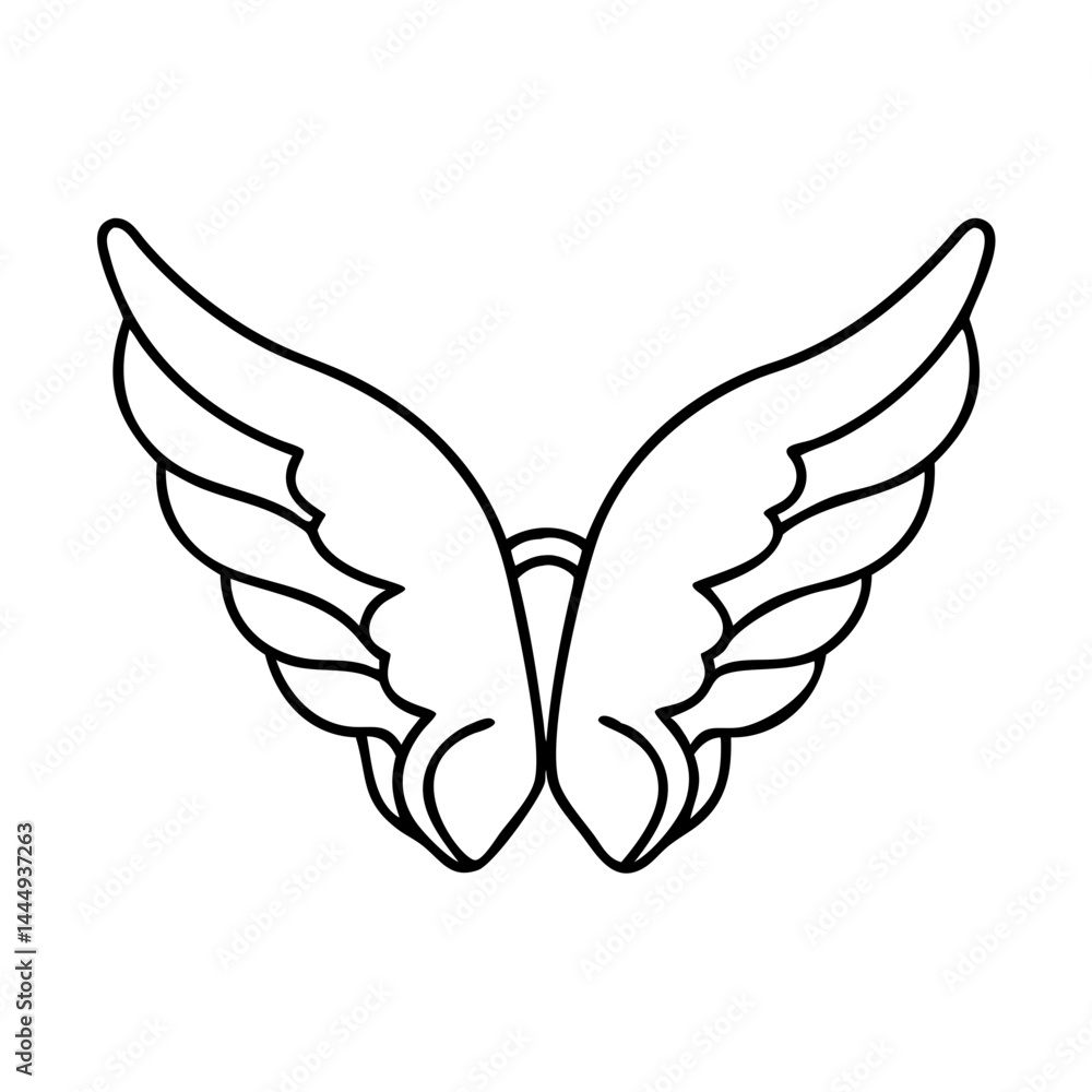 Obraz premium wings icon icon, wings icon vector illustration-simple illustration of wings icon, perfect for wings icon logos and icons