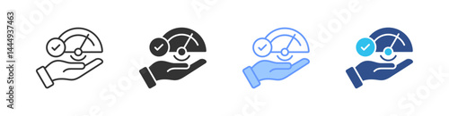 Performance Multi Style Icon Set Vector 