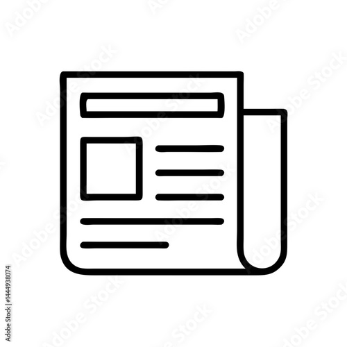 Newspaper illustration in minimalistic style in black and white  
