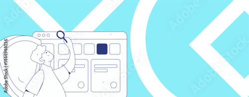 Business network security character flat vector concept operation hand drawn illustration
