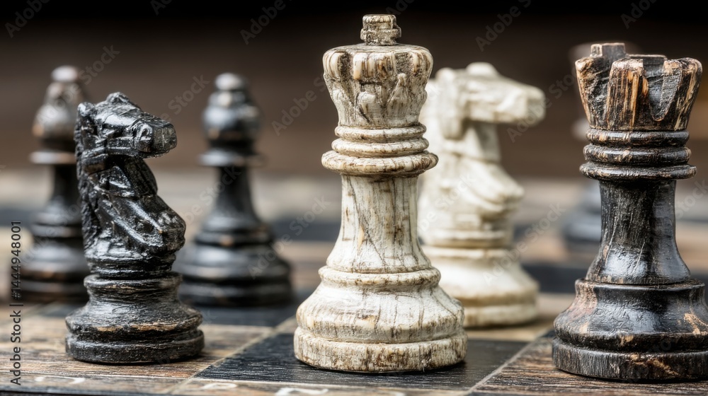 Fototapeta premium A chess game illustrating dynamic asset protection strategies for financial planning and strategic investments