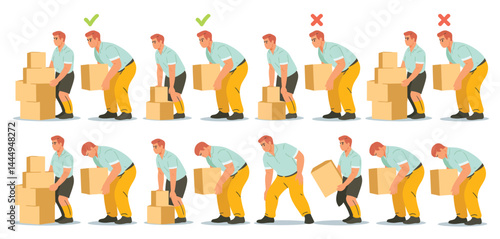 Correct and Incorrect Manual Lifting Techniques Guide