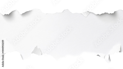Obraz na płótnie White Torn Paper Background for Creative Design, Mockups, and Presentations, Offering a Soft Texture Perfect for Modern Artistic and Professional Contexts in Visual Communication w salonie