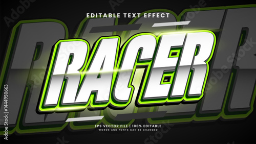 Fast racer sport 3d editable text effect