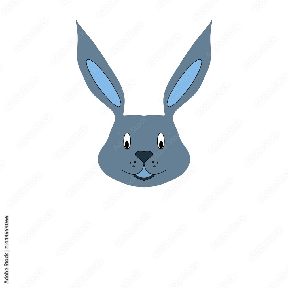 Fototapeta premium white rabbit isolated on a white background