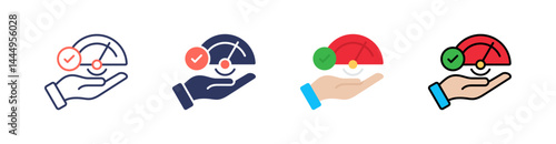Performance Multi Style Icon Set Vector 