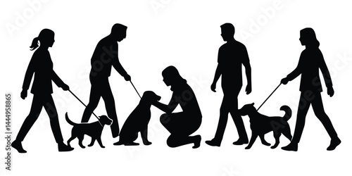 silhouettes of people