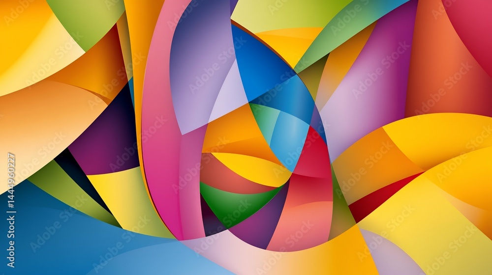 Chromatic Cascade Layered Abstract Shapes Chromatic Cascade Layered Abstract Shapes