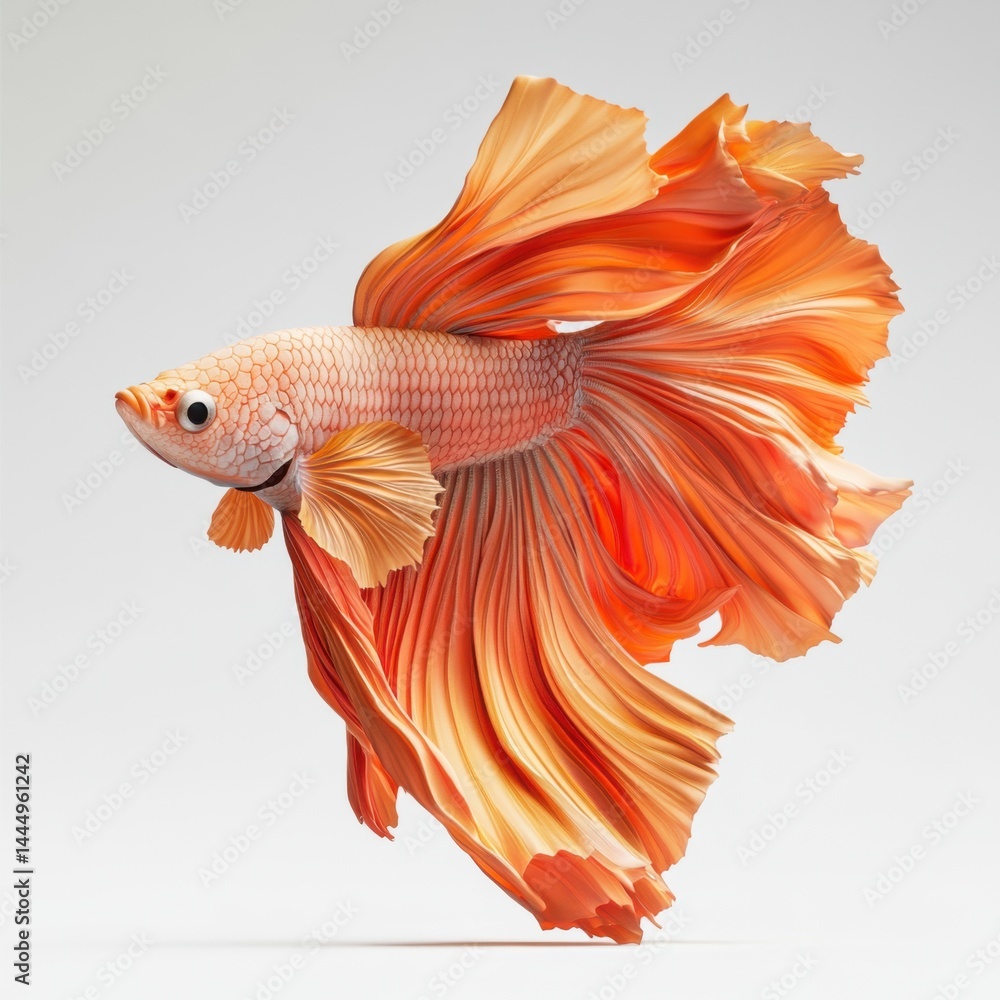 Fototapeta premium Betta Fish Side View Ultra HD Aquarium Photo
