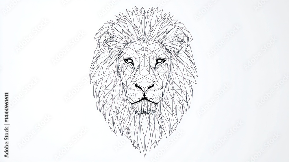 Geometric Lion's Head Abstract Art Geometric Lion's Head Abstract Art