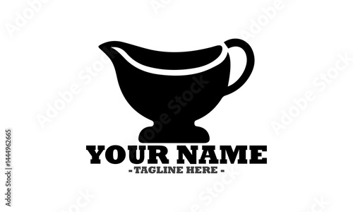 A sketchy icon of a gravy boat logo art, vector icon of a classic gravy boat design and illustration background classic gravy boat template