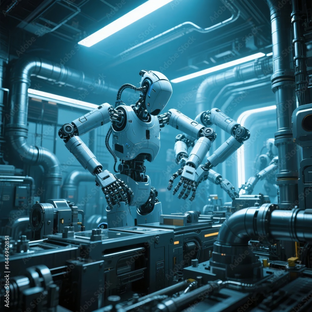 Robotic Arm in Industrial Setting Robotic Arm in Industrial Setting
