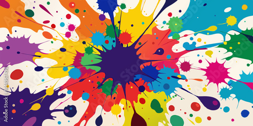 Vibrant watercolor brush stroke background in dynamic artistic layer