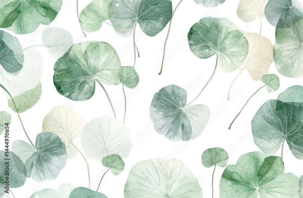 Obraz premium Delicate, translucent leaf pattern